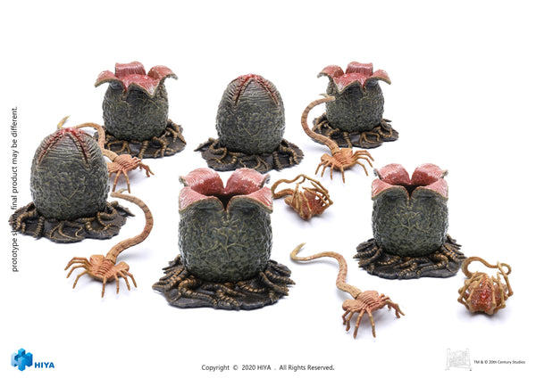 Hiya Toys Aliens Facehugger and Eggs Exquisite Mini 1/18 Scale Figure Set