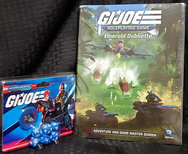 Gi Joe Roleplaying Game Emerald Oubliette Adventure, Screen and Rpg Dice Set