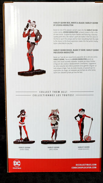 DC Collectibles Harley Quinn Red White & Black Joshua Middleton Statue, DC Comics- Have a Blast Toys & Games