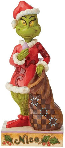 Jim Shore The Grinch Naughty or Nice Two-Sided Figurine