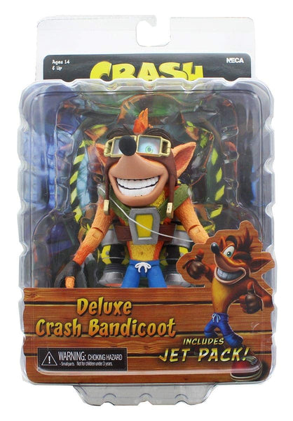 NECA Crash Bandicoot with Jet Pack 7-inch Deluxe Action Figure, Popular Characters- Have a Blast Toys & Games