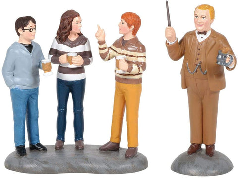 Department 56 Harry Potter Village Professor Slughorn & Trio Figurine Set