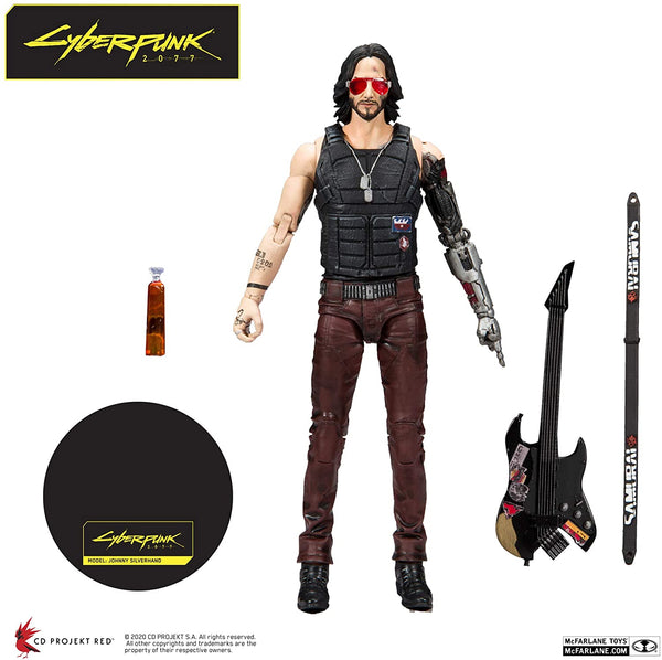 McFarlane Toys Cyberpunk 2077 Johnny Silverhand Action Figure, Popular Characters- Have a Blast Toys & Games
