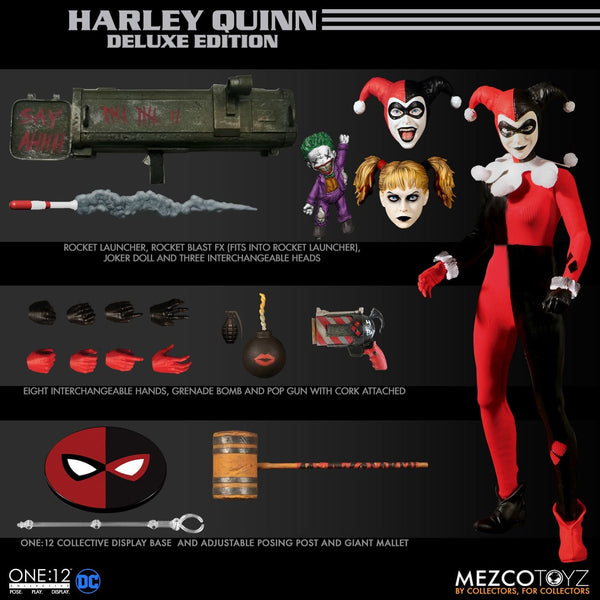 Mezco One:12 Collective Harley Quinn Deluxe Action Figure, Marvel- Have a Blast Toys & Games