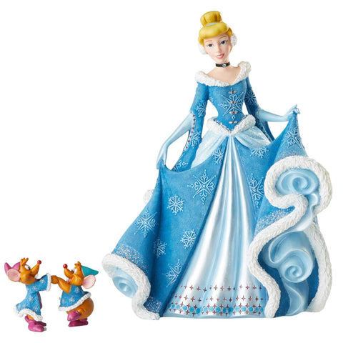 Enesco Disney Showcase Holiday Cinderella with Mice Figurine, Popular Characters- Have a Blast Toys & Games