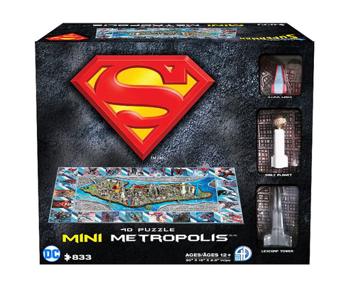 4D Cityscape Superman Metropolis Mini Puzzle (833 pieces), Popular Characters- Have a Blast Toys & Games
