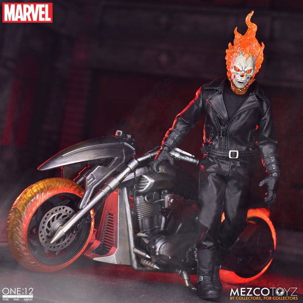 Mezco One:12 Collective Ghost Rider & Hell Cycle Action Figure Set