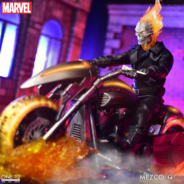 Mezco One:12 Collective Ghost Rider & Hell Cycle Action Figure Set