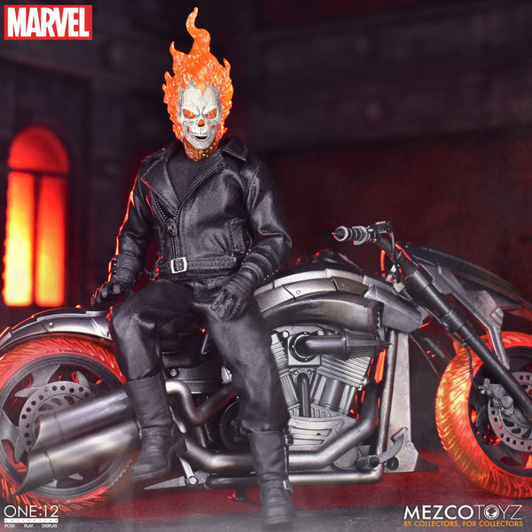 Mezco One:12 Collective Ghost Rider & Hell Cycle Action Figure Set