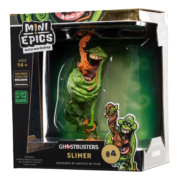 Weta Mini Epics Ghostbusters Slimer Glow in the Dark SDCC Figure Damaged Box