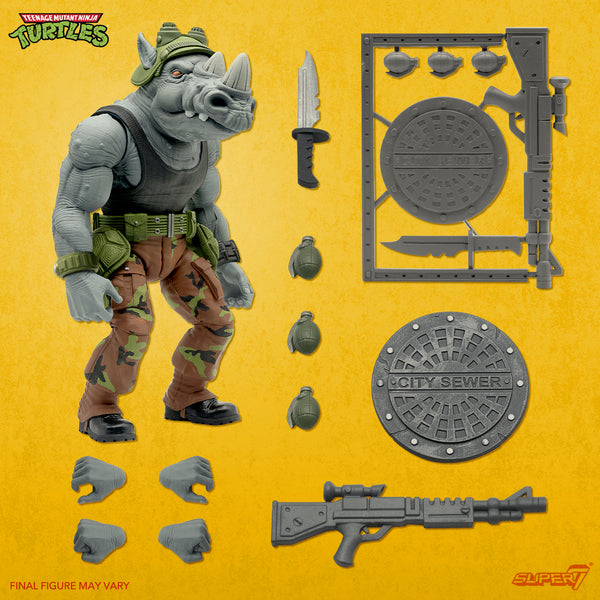 Super7 Tmnt Ultimates Rocksteady 7-Inch Action Figure