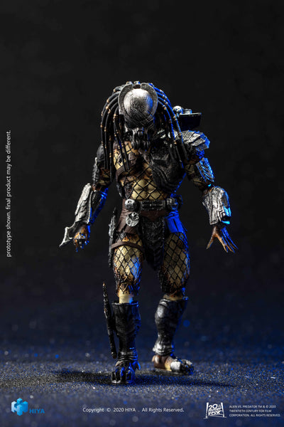 Hiya Toys Avp Alien vs Predator Battle Damage Celtic Predator 1/18 Scale Figure