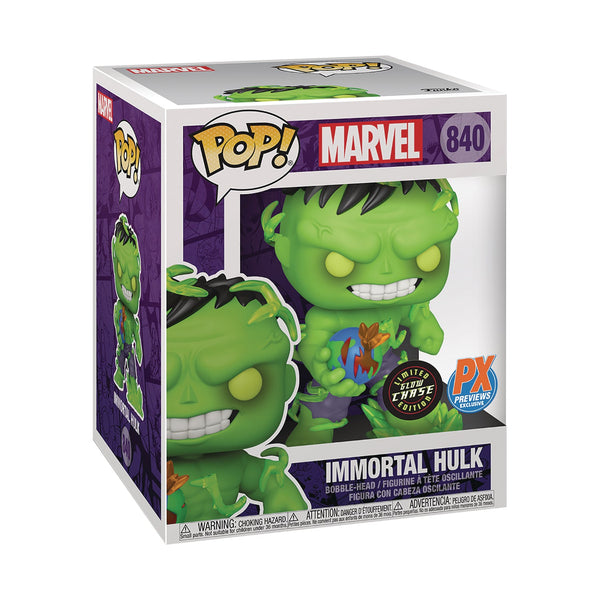 Funko Pop Marvel Immortal Hulk Px Exclusive Glow Chase Gitd 6-Inch Figure