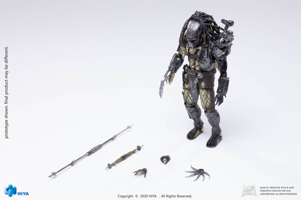 Hiya Toys Avp Alien vs Predator Warrior Predator 1/18 Scale Figure