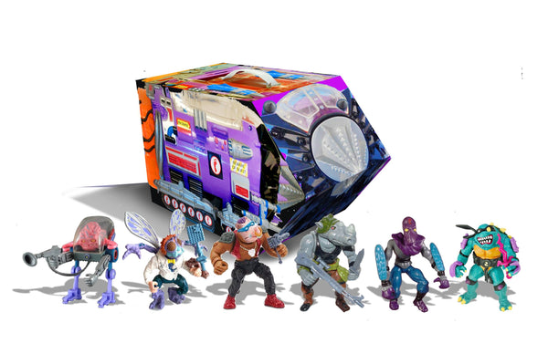 TMNT Retro Villains Mutant Module 6 Piece Px Exclusive Figure Set