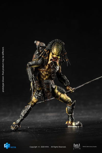 Hiya Toys AvP Alien vs Predator Unmasked Wolf Predator 1/18 Scale Figure