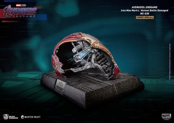 Beast Kingdom Avengers Endgame Battle Damaged Iron Man Helmet Statue