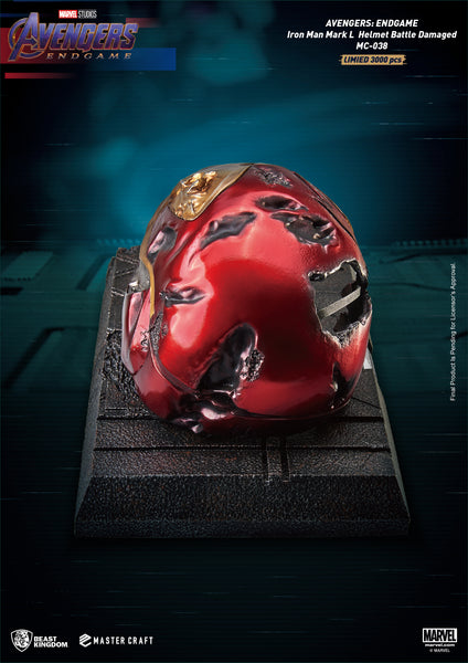 Beast Kingdom Avengers Endgame Battle Damaged Iron Man Helmet Statue