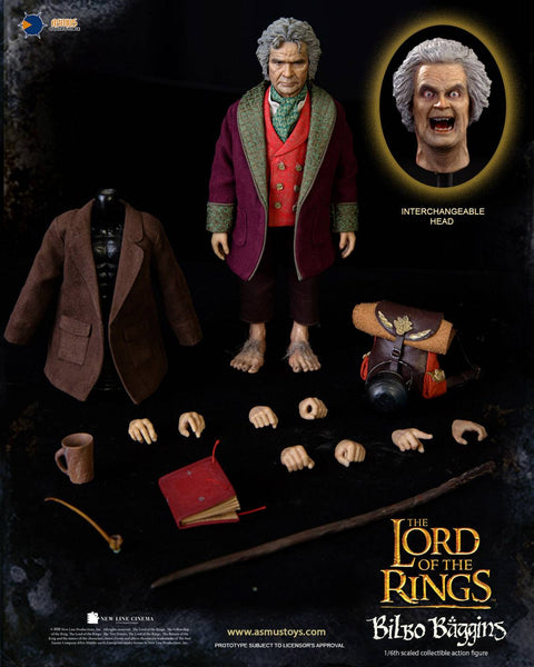 Asmus Lord of the Rings Lotr Bilbo Baggins (Old) 1:6 Scale Figure