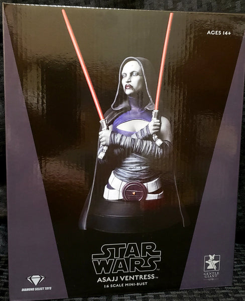 Gentle Giant Star Wars Clone Wars Asajj Ventress 1/6 Scale Bust