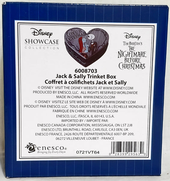 Disney The Nightmare Before Christmas Jack and Sally Trinket Box