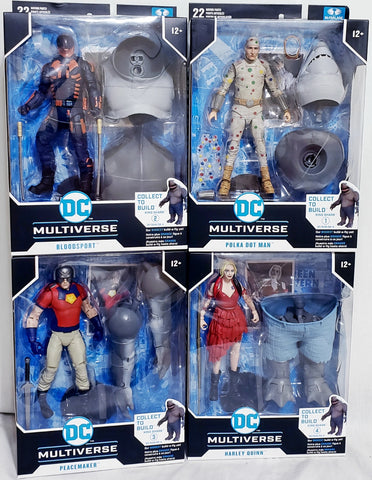 McFarlane DC Multiverse Suicide Squad Wave King Shark Baf Set of 4 Figures
