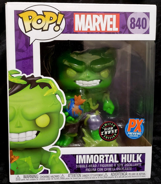 Funko Pop Marvel Immortal Hulk Px Exclusive Glow Chase Gitd 6-Inch Figure